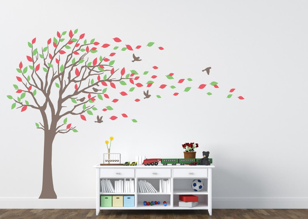 autocollant arbres