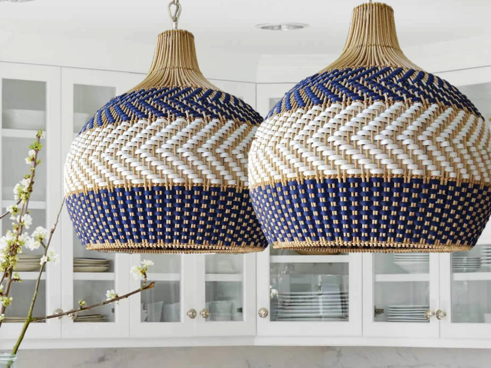 lampes en rotin