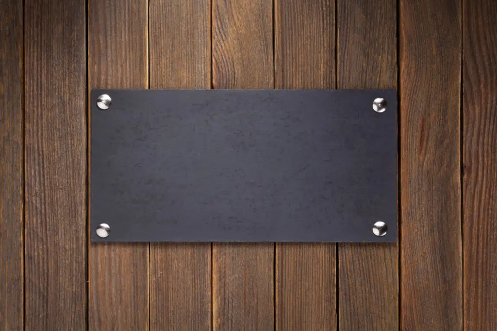 plaque professionnelle