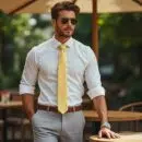 découvrez comment sublimer votre style estival avec une cravate homme jaune pastel. nos conseils pratiques vous aideront à assortir votre tenue pour un look frais et élégant cet été, que ce soit pour un événement chic ou une sortie décontractée.