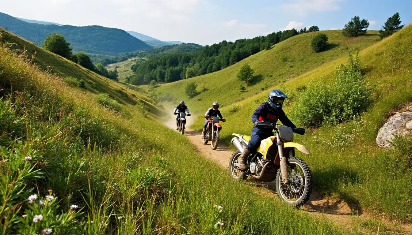 découvrez notre école moto off-road au pays basque : initiez-vous à la conduite tout-terrain et explorez des paysages spectaculaires en toute sécurité avec des instructeurs passionnés.