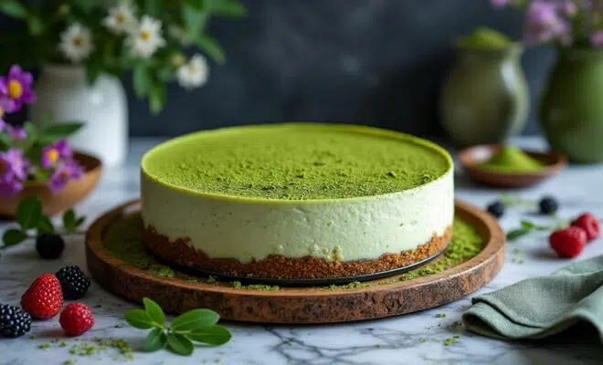 découvrez des recettes originales de cheesecake au matcha. laissez-vous inspirer par nos idées gourmandes pour déguster ce dessert revisité, alliant douceur et saveur du thé japonais.