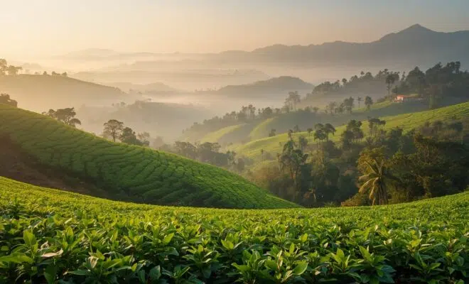 plantations de thé de Darjeeling
