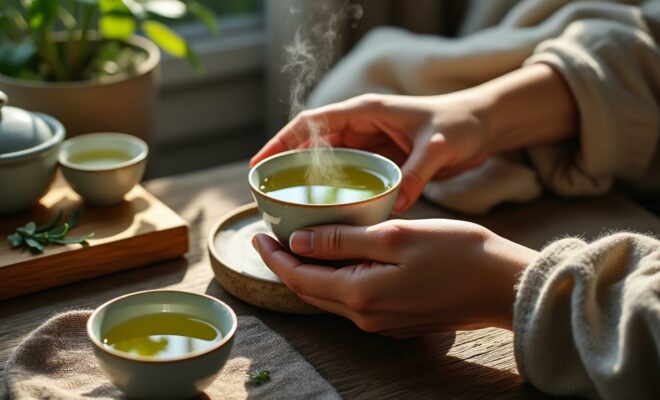 découvrez pourquoi le thé vert le soir est la boisson idéale pour décompresser, apaiser l'esprit et favoriser une nuit sereine.
