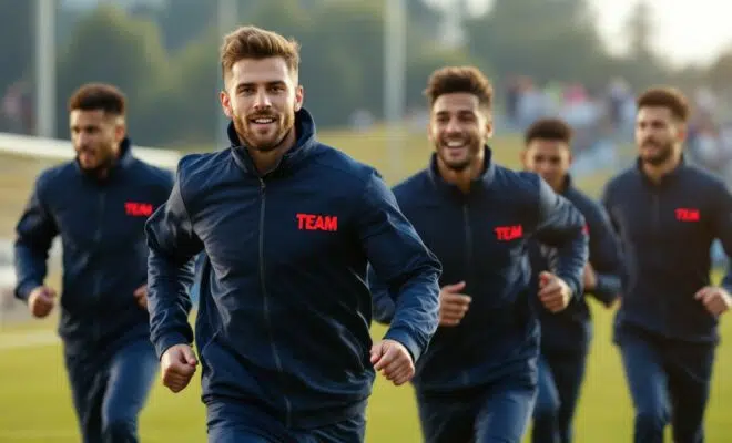découvrez notre blouson personnalisé avec logo brodé, idéal pour renforcer l'esprit d'équipe des clubs sportifs grâce à un style unique et professionnel.