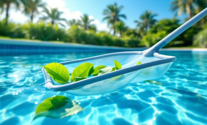 découvrez les avantages d'utiliser un filet de piscine pour skimmer de qualité, pour garder votre piscine propre facilement et protéger votre système de filtration.