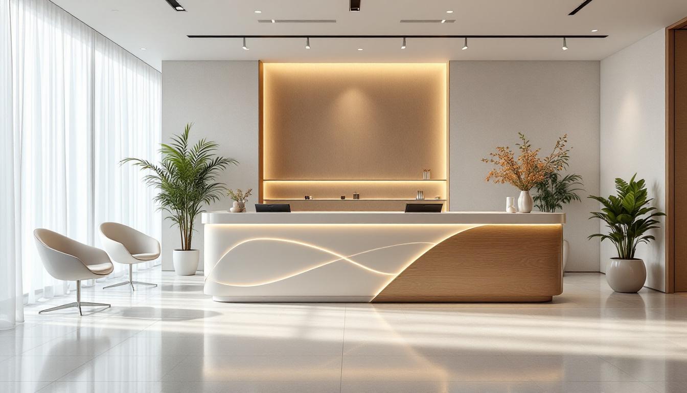 découvrez les dernières tendances modernes en banque d'accueil pour institut de beauté, alliant design élégant et fonctionnalité pour optimiser l'expérience client.