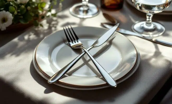 découvrez comment présenter élégamment les couverts croisés dans l'assiette pour sublimer vos dîners raffinés et impressionner vos invités avec style.