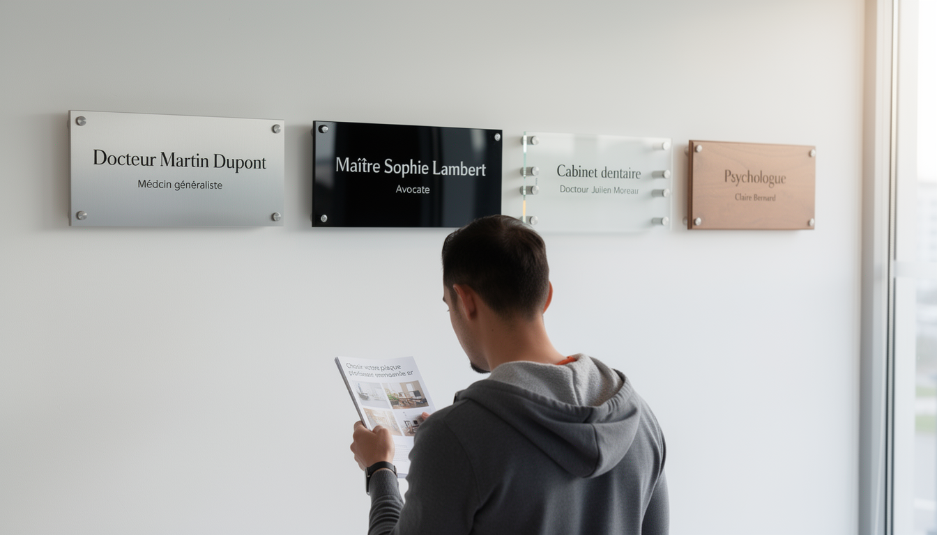 plaque professionnelle