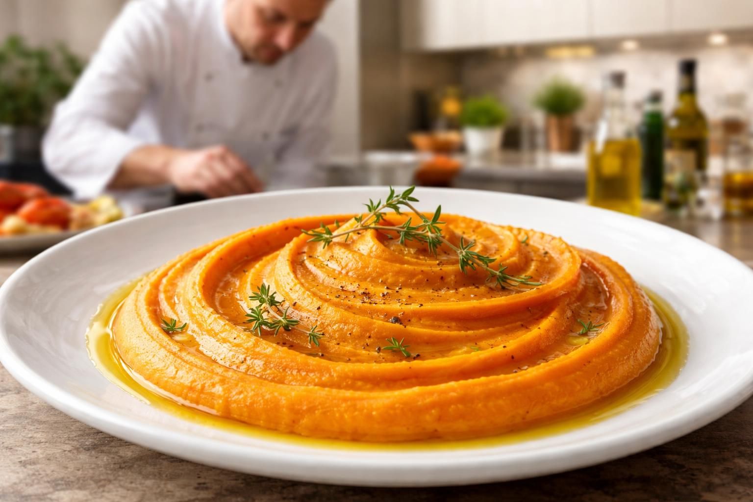 apprenez à réaliser une purée de patate douce à la manière d'etchebest, une recette simple et raffinée digne des grands restaurants pour sublimer vos repas.