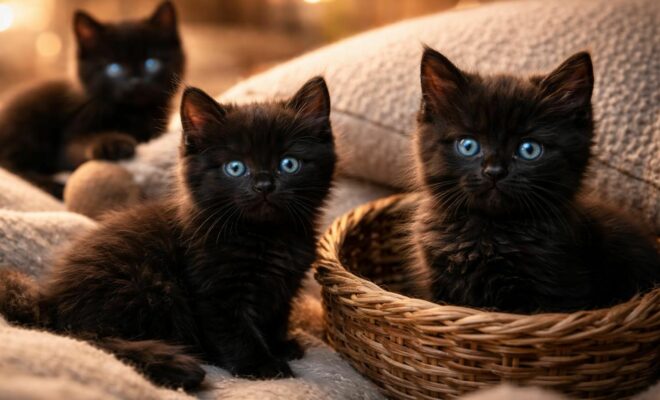 découvrez le charme unique des chatons noirs aux yeux bleus, des compagnons mystérieux et adorables qui captivent par leur beauté et leur douceur.