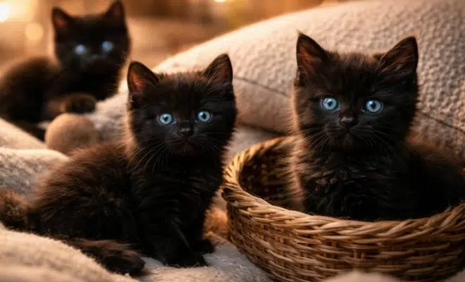 découvrez le charme unique des chatons noirs aux yeux bleus, des compagnons mystérieux et adorables qui captivent par leur beauté et leur douceur.