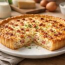 découvrez la recette classique revisitée de la quiche lorraine au fromage blanc, pour une saveur légère et gourmande à savourer en toute simplicité.