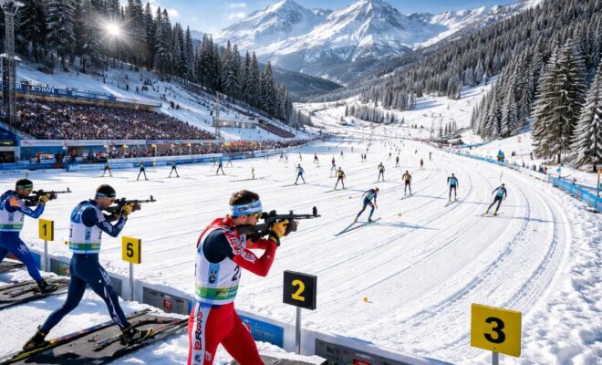 découvrez le programme complet du championnat du monde de biathlon : détails des courses, horaires et lieux couverts pour suivre toutes les compétitions en direct.