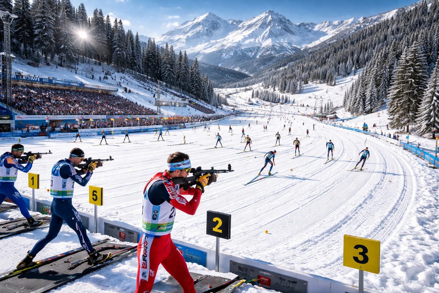 découvrez le programme complet du championnat du monde de biathlon : détails des courses, horaires et lieux couverts pour suivre toutes les compétitions en direct.