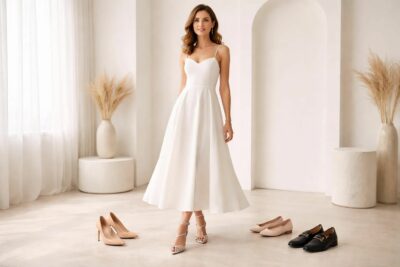 découvrez quelle couleur de chaussure choisir pour sublimer une robe blanche immaculée et créer un look élégant et harmonieux en toutes occasions.